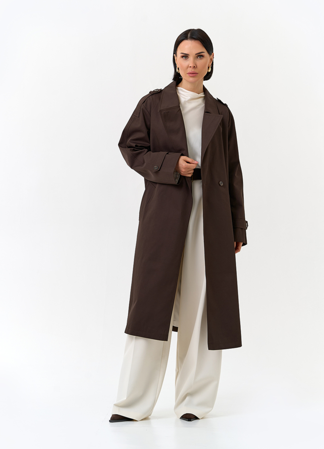 Женский плащ с поясом модель № 32820 в кредит