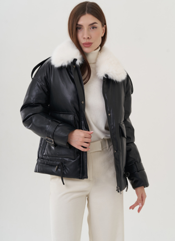 Куртка демисезонная из искусственной кожи