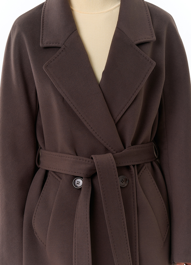 Женское пальто с английским воротником модель № 32684 универмаг малина