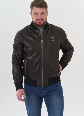 Мужская куртка "бомбер" из натуральной кожи