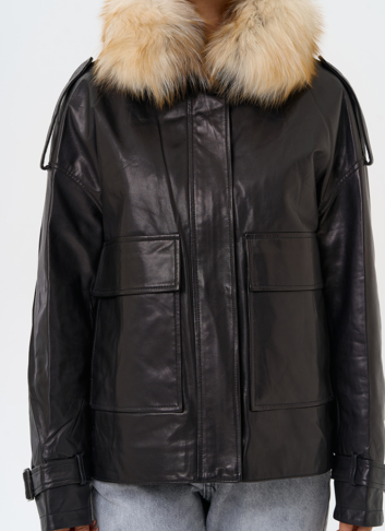 Куртка из натуральной кожи с мехом