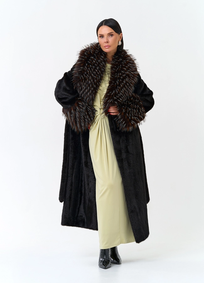 Женская шуба из эко меха модель № 33980 универмаг малина фото