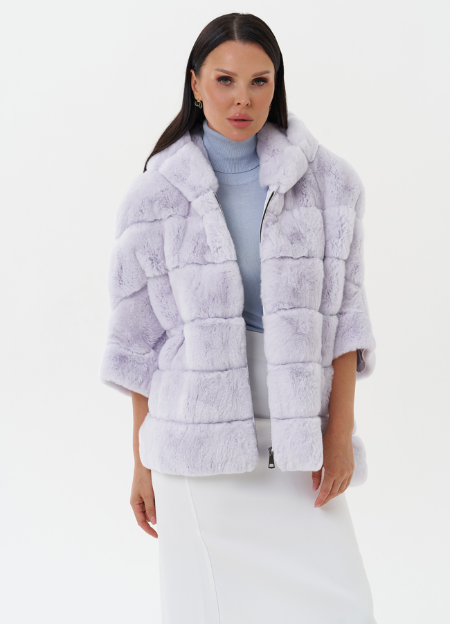 Шуба из меха кролика модель № 26147 универмаг малина