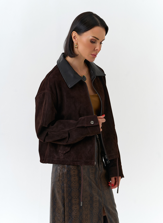 Женская куртка из натуральной замши