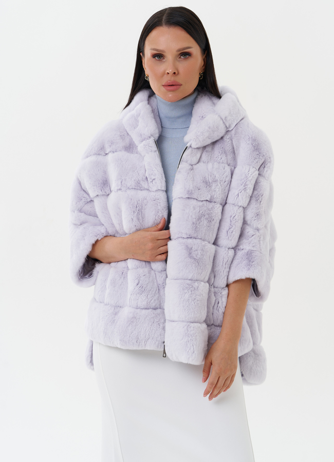 Шуба из меха кролика модель № 26147 универмаг малина