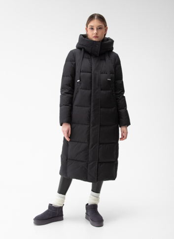 Женский пуховик с капюшоном 