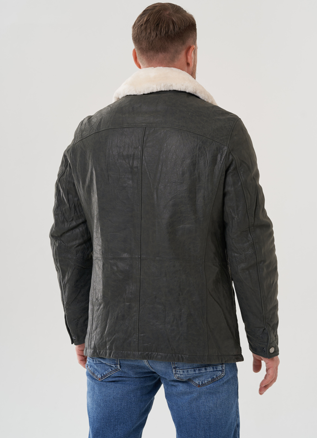 Куртка мужская из натуральной кожи  модель № 82314 универмаг малина