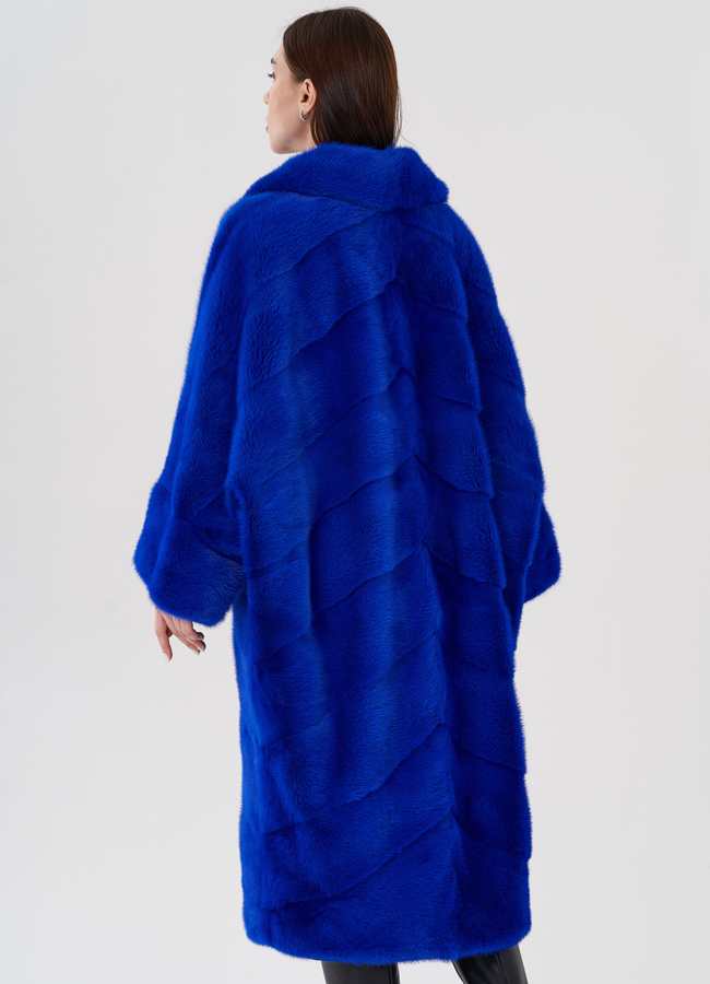 Норковая шуба с английским воротником  модель № 24224 в кредит