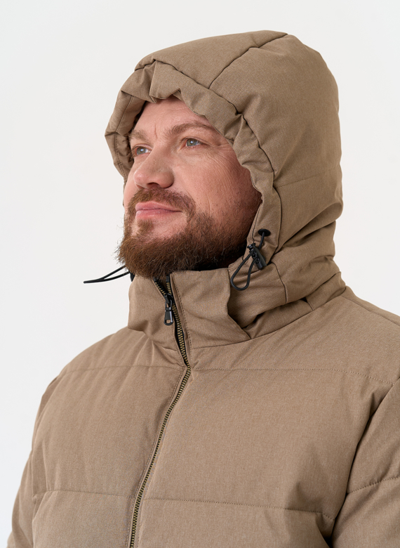 Мужской пуховик с капюшоном 