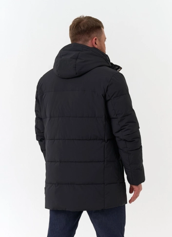 Мужской пуховик с капюшоном  фото