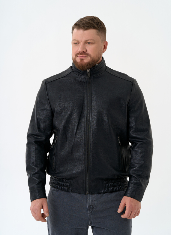 Мужская куртка бомбер из эко кожи