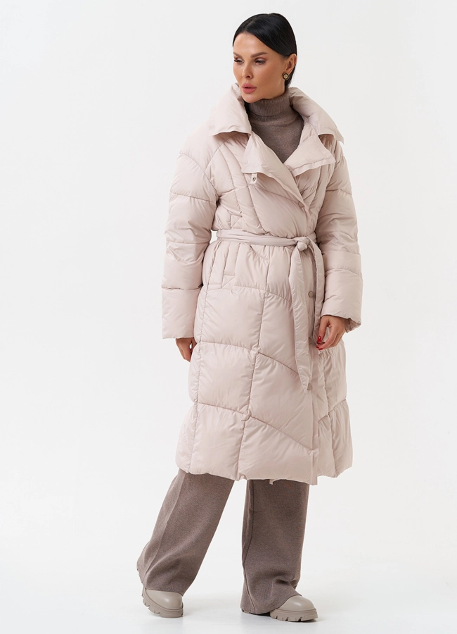 Женский пуховик с капюшоном  модель № 28961 в рассрочку