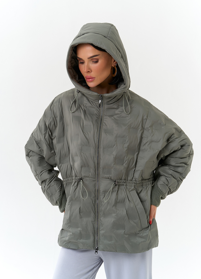 Женская куртка с капюшоном  модель № 32566 в рассрочку