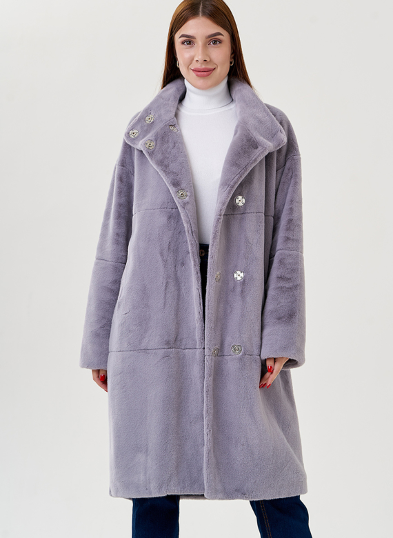 Женское пальто из искусственного меха 