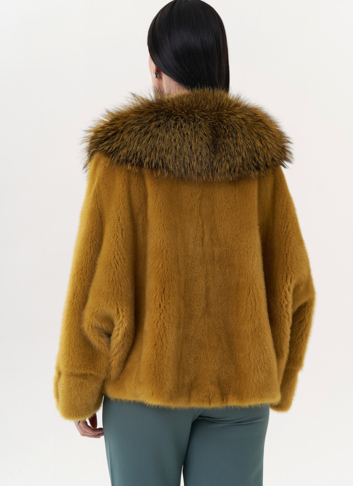 Норковая шуба укороченная