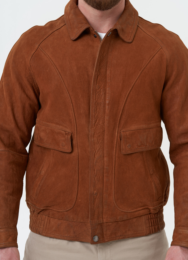 Мужская куртка из натуральной кожи  модель № 30063 универмаг малина