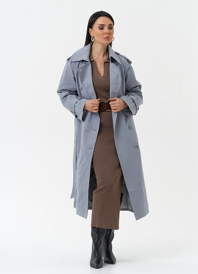 Женский плащ с английским воротником модель № 30267 универмаг малина