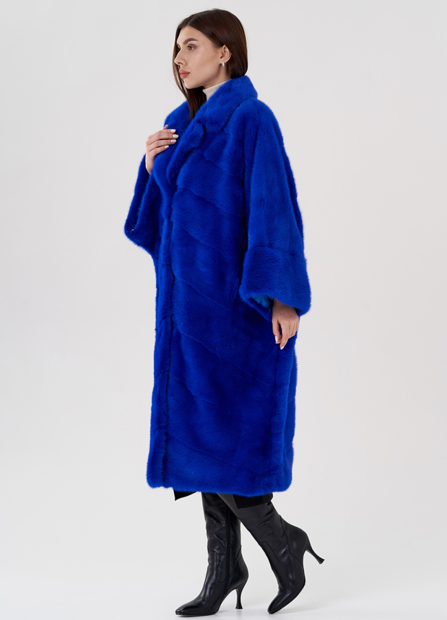 Норковая шуба с английским воротником  модель № 24224 универмаг малина