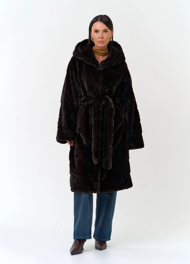Женское пальто из эко меха модель № 33876 универмаг малина