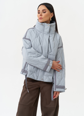 Короткая куртка с воротником стойкой