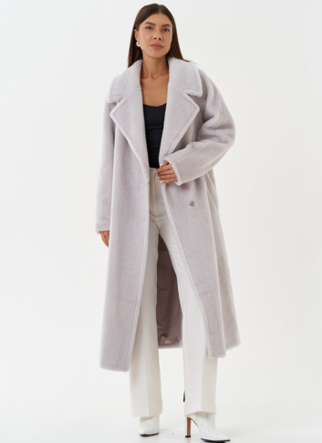 Пальто из шерсти с поясом