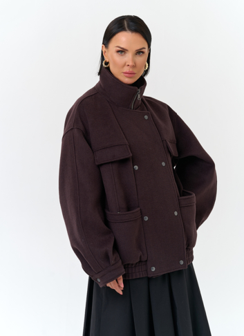 Женское укороченное пальто бомбер