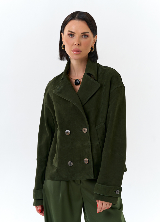 Женская куртка из натуральной замши модель № 32524 универмаг малина