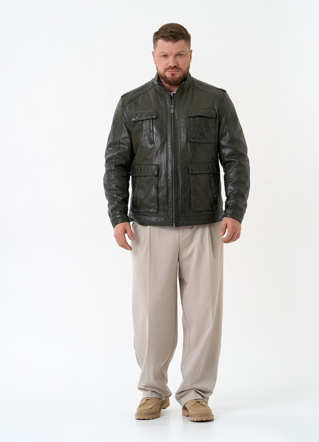 Мужская куртка из натуральной кожи модель № 32547 в рассрочку