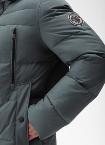 Мужской пуховик с капюшоном 