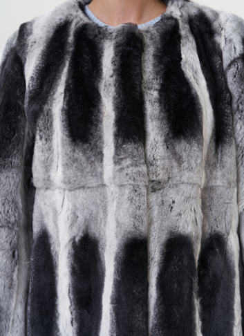 Женская шуба из меха кролика