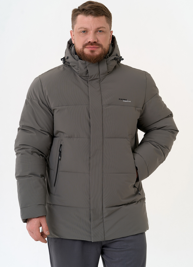 Мужской пуховик с капюшоном  модель № 31450 в кредит